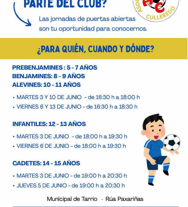 Chegan as xornadas de portas abertas da A.D. Culleredo!