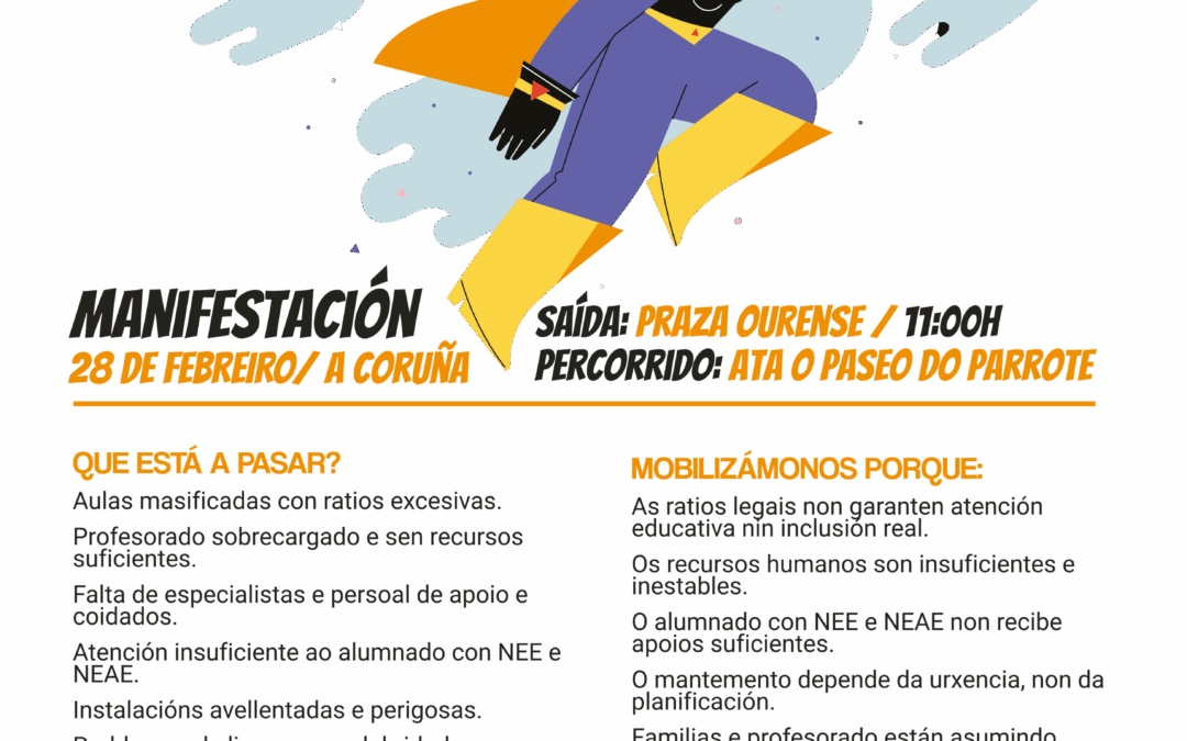 Manifestación 28 de febreiro: Por un ensino público digno e de calidade